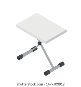 Gray chair for synthesizer in isometry. Vector illustration.