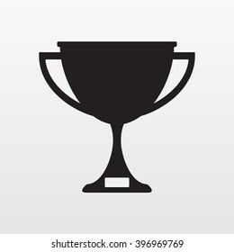 Gray champion cup icon isolated on background. Modern flat pictogram, business, marketing, internet concept. Trendy Simple vector symbol for web site design or button to mobile app. Logo illustration.