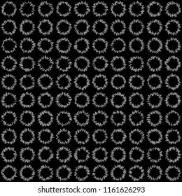 Gray chaotic circles on a black background