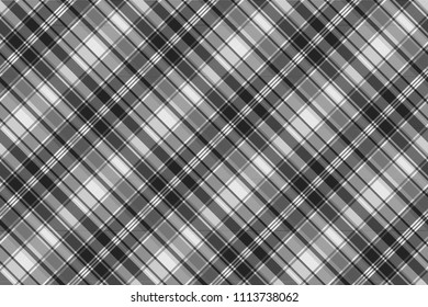 Gray check fabric texture seamless pattern. Vector illustration.
