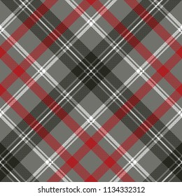 Gray check plaid pixel seamless pattern. Vector illustration.