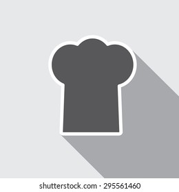  gray chef's hat vector graphic 