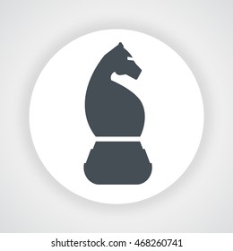 Gray chess figure icon circle vector on  white background