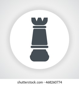 Gray chess figure icon circle vector on  white background