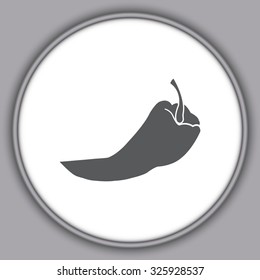 Gray Chili Pepper Icon