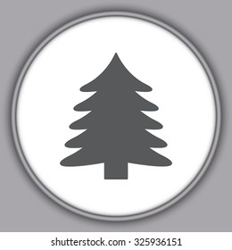 Gray Christmas tree icons 