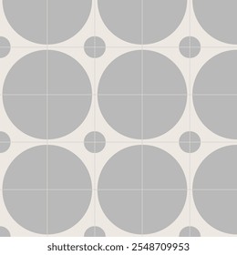 gray circle, cement tiles, cute pattern, decorative seamless background