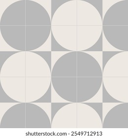 gray circle, cement tiles, cute pattern, decorative seamless background