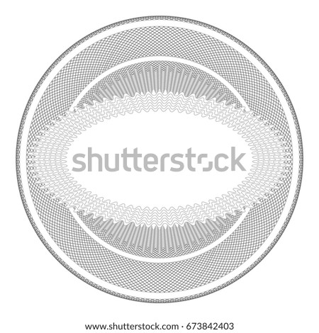 Gray circle rossete. protective watermark layer for certificate, voucher, money design. vector illustration