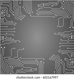 Gray Circuit - gradient background