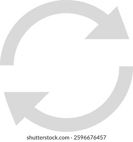 Gray Circular Arrows Icon Vector Design