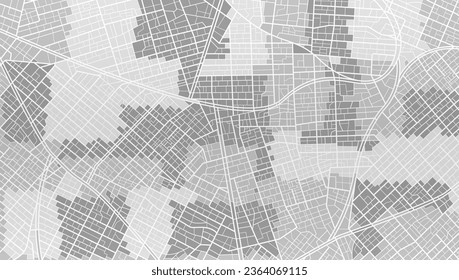 Área de la ciudad gris, mapa de fondo, calles. Panorama urbano en Skyline. Ilustración cartográfica. Proporción panorámica, mapa digital plano de diseño. Vista superior de Ciudad del vector. Ver desde arriba del mapa