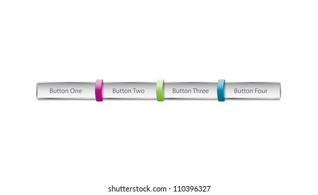 Gray clean vector navigation bar with colorful details