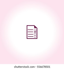 Gray Clipboard and Checklist  Vector Icon.