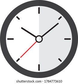 Gray clock vector without background