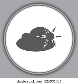 Gray Cloud shapes vector icon