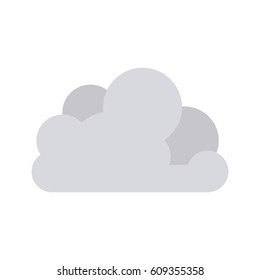 gray cloud tridimensional in cumulus shape vector illustration