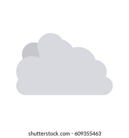 gray cloud tridimensional in cumulus shape vector illustration