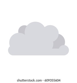 gray cloud tridimensional in cumulus shape vector illustration