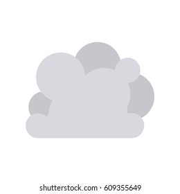 gray cloud tridimensional in cumulus shape vector illustration