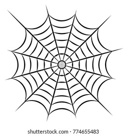 Gray cobweb isolated on white background. Vector illustration. Spider cobweb icon