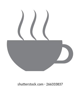 gray Coffee cup and Tea cup icon set.Illustration eps10