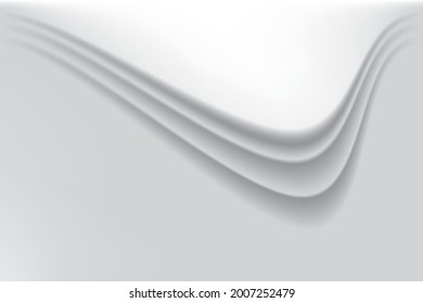 Gray color, abstract blurred gradient background, modern design luxury backdrop, wavy shape, fluid, flow. Vector illustration.