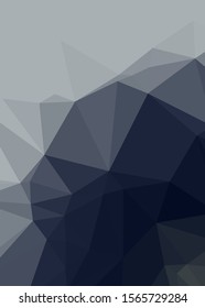 gray Color Abstract trianglify Generative Art background illustration
