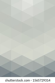 gray Color Abstract trianglify Generative Art background illustration