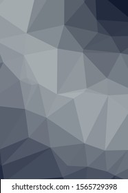 gray Color Abstract trianglify Generative Art background illustration