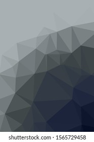 gray Color Abstract trianglify Generative Art background illustration