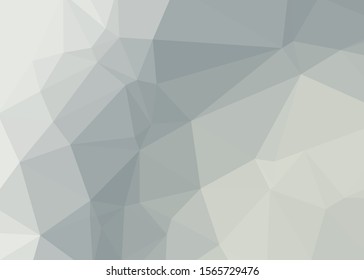 gray Color Abstract trianglify Generative Art background illustration