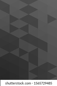 gray Color Abstract trianglify Generative Art background illustration