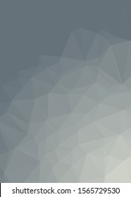 gray Color Abstract trianglify Generative Art background illustration