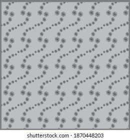 gray color background and black color  flowers design pattern