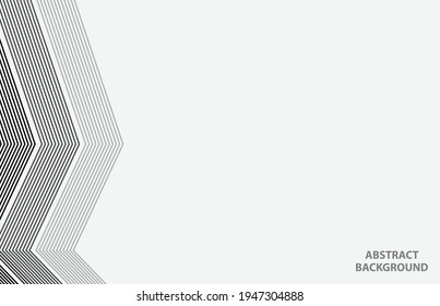 Gray color and black color abstract stripes on white background