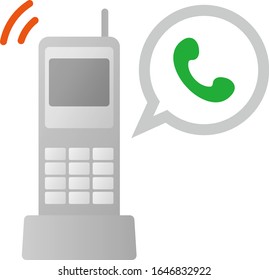 Ein schnurloses Grauhandset