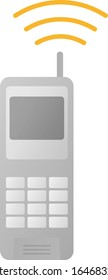 A gray color cordless handset