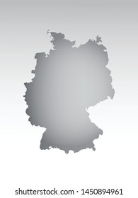 Gray color Germany map with dark and light effect vector on light background illustration