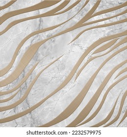 Gray Color Granite Marble Texture with Zebra Pattern