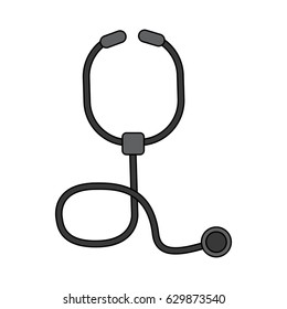 gray color graphic stethoscope medical with auriculars