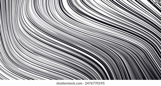 gray color line wave as dynamic abstract vector background or logo or icon.