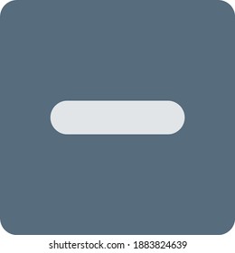 Color gris menos icono plano negativo Ilustración