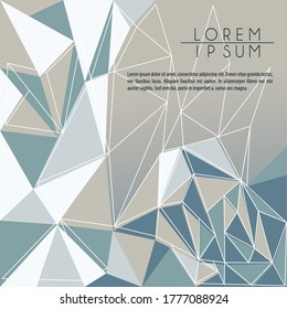 diseño de ilustración vectorial de fondo de espacio poligonal de color gris