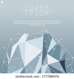 gray color polygonal space background vector illustration design