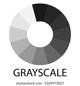 Gray color tones trend set. Cool, neutral, warm grey set smooth gradient from light to dark. Unique color palettes for designers and architects. Design of interior, fashion harmony solutions. 