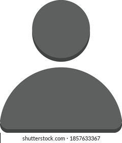 Gray Color User Icon Concept Illustration
