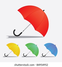 Gray colored umbrella on the floor drawing