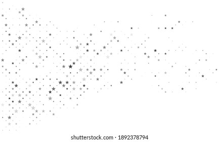 Gray colors vector layout with stars. Pattern can be used for websites or any projects.