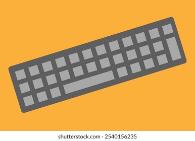 gray computer keyboard vector illustration